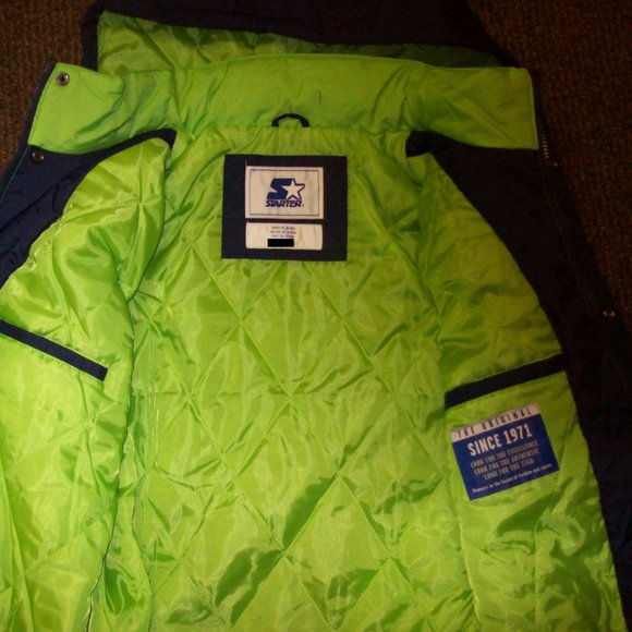 Seattle SEAHAWKS Starter Hooded Jacket S M L XL 2X - Picture 8 of 12
